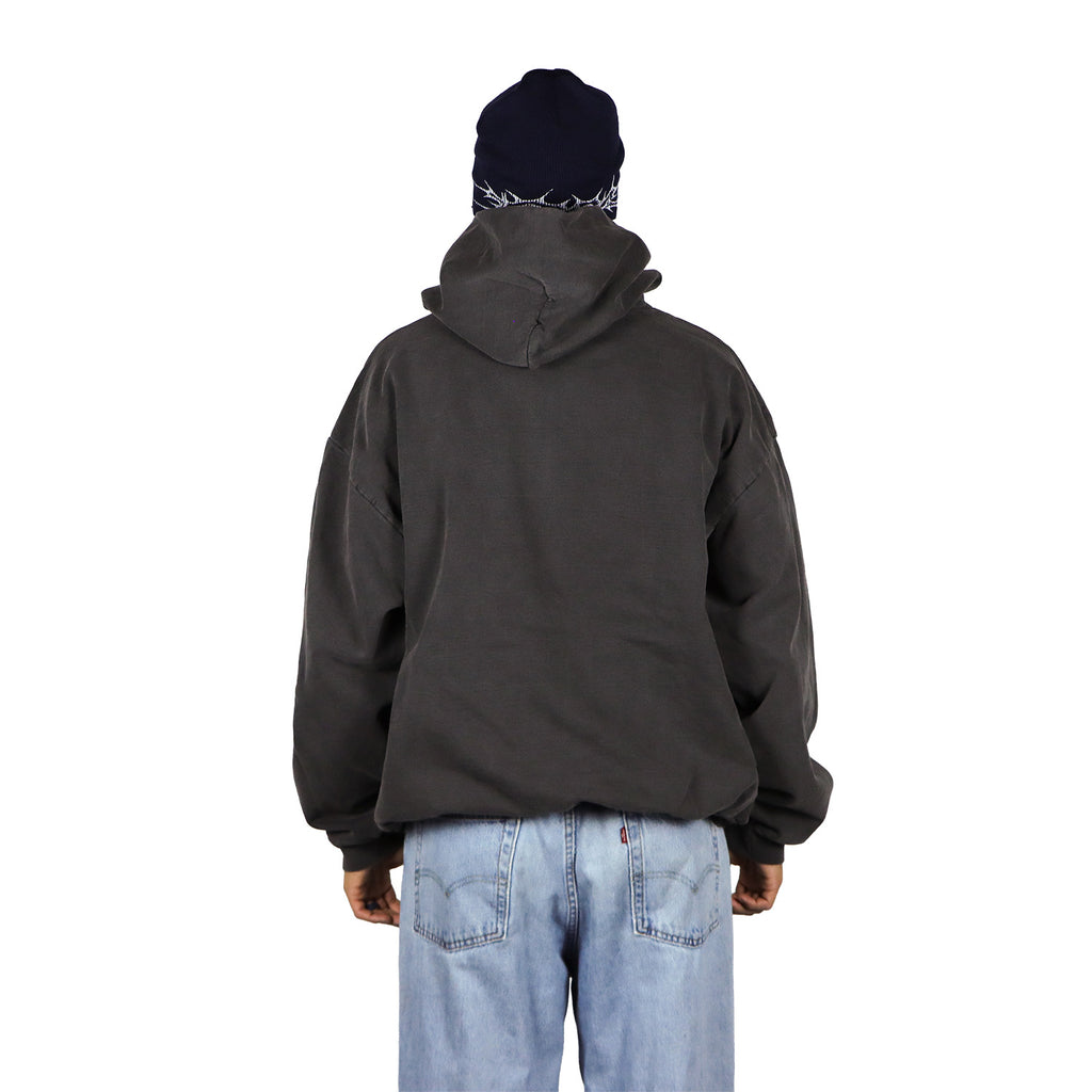 Suffering Hoodie back view on snowboarder - oversized pullover