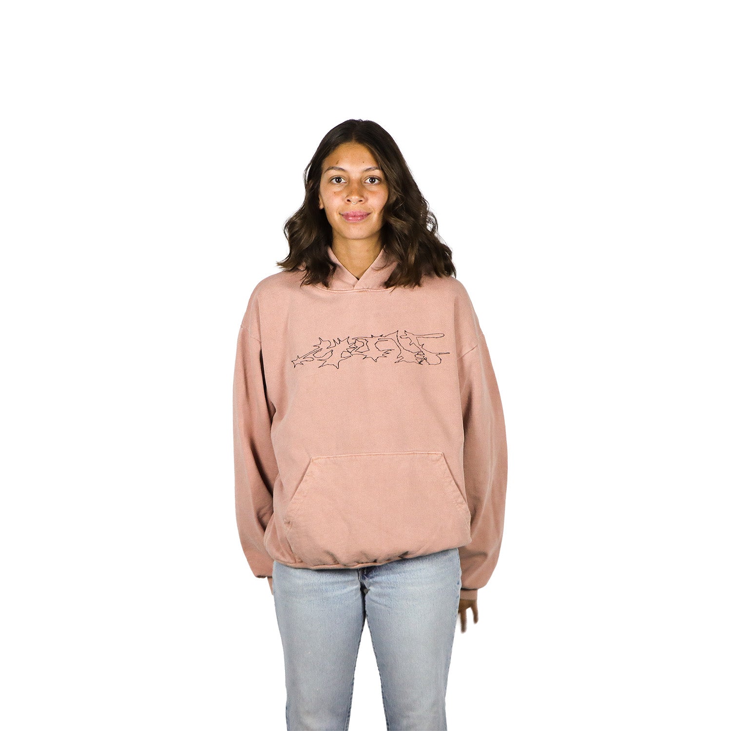 Barbed Hoodie on snowboarder – oversized winter layering